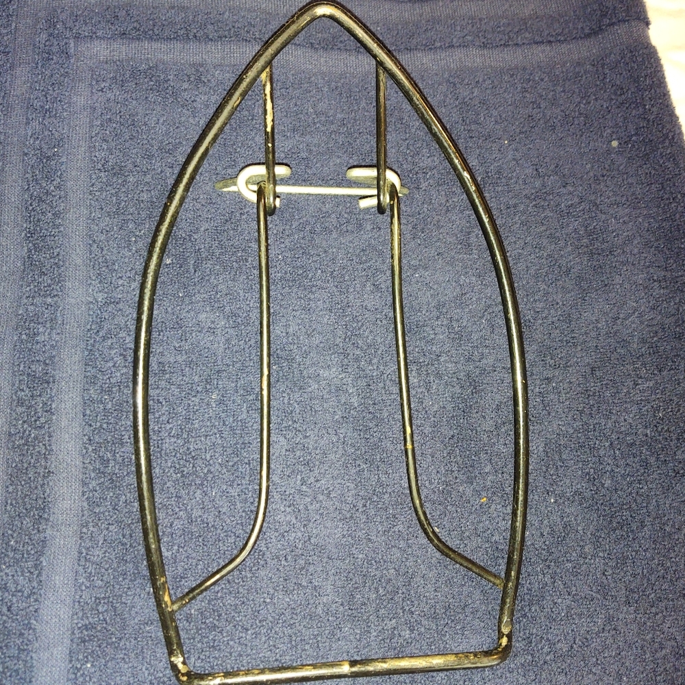 Vintage Large Hot Iron Metal Holder with Stand